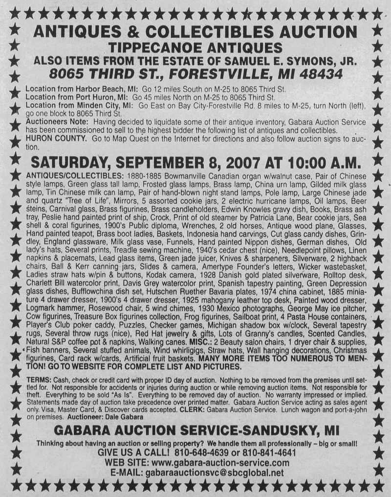 Forestville Shopping Center - Sep 6 2007 Ad For Antiques